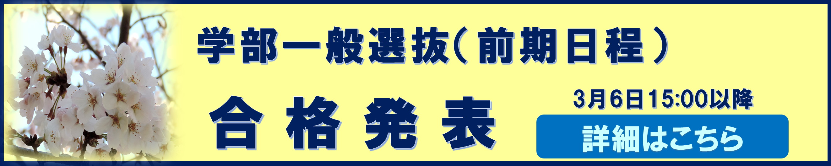 学部一般選抜（前期）合格発表令和８年度学部一般選抜出願状況